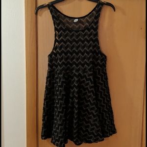 Free People Woven Tunic Tank Chevron